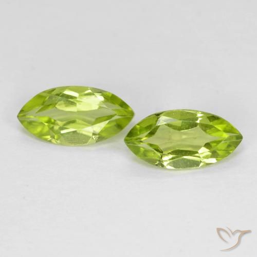 1.20ctw Naturel Vert vif et léger Péridot, Marquise, VVS-VS