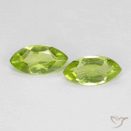 1.15ctw Naturel Vert vif et léger Péridot, Marquise, VVS-VS