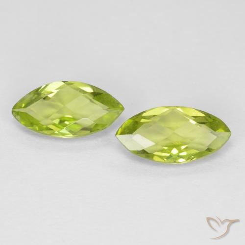 1.24ctw Naturel Vert moyen Péridot, Marquise, VVS-VS