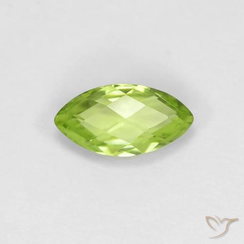 0.62ct Naturel Vert vif et léger Péridot, Marquise, VS