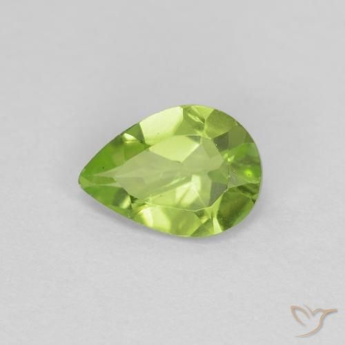 0.69ct Naturel Vert moyen Péridot, En forme de poire, VS