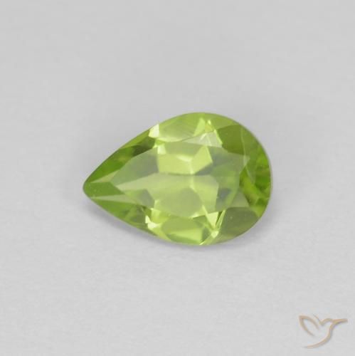 0.73ct Naturel Vert moyen Péridot, En forme de poire, VS