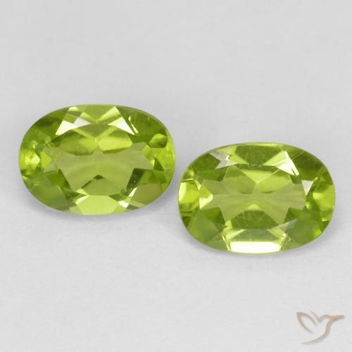 1.78ctw Naturel Vert moyen Péridot, ovale, VS