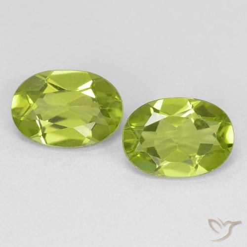 1.72ctw Naturel Vert moyen Péridot, ovale, VS