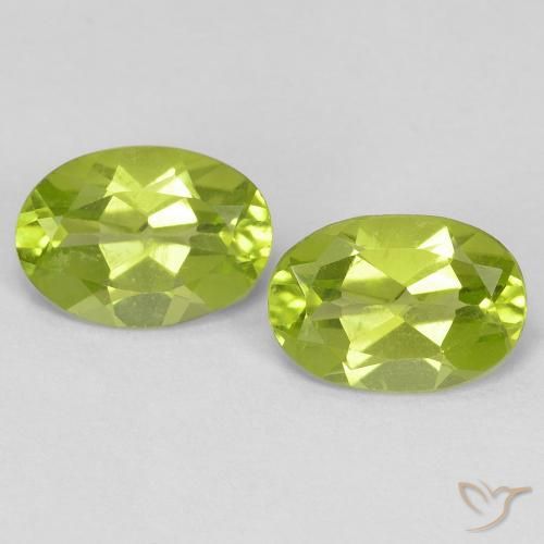 1.51ctw Naturel Vert jaunâtre Péridot, ovale, VVS-VS