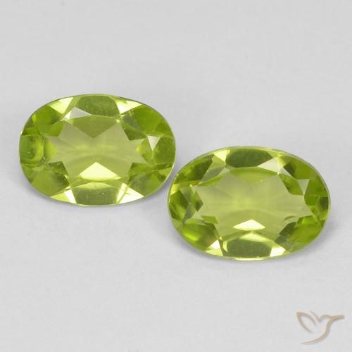 1.42ctw Naturel Vert éclatant Péridot, ovale, VVS-VS
