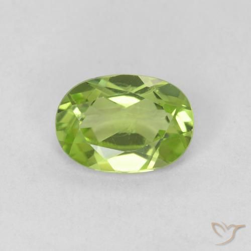 0.78ct Naturel Vert éclatant Péridot, ovale, VVS