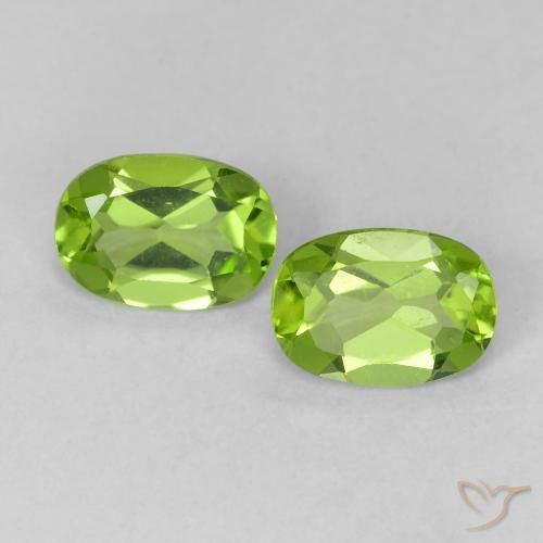 1.59ctw Naturel Vert éclatant Péridot, ovale, VVS-VS