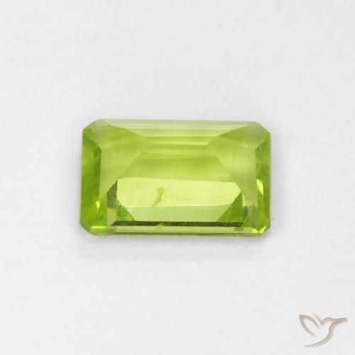 Péridot Vert clair naturelle Octogone / coupe Émeraude, 0.88 ct, VS-SI