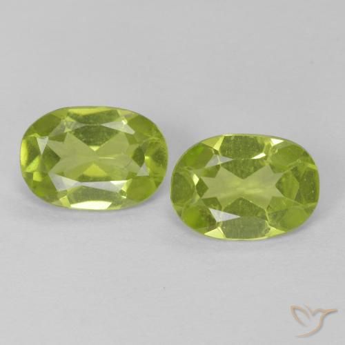 1.39ctw Naturel Vert moyen Péridot, ovale, VS