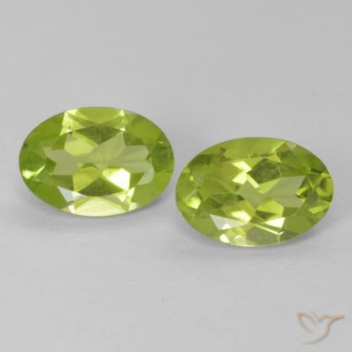 1.54ctw Naturel Vert éclatant Péridot, ovale, VVS-VS