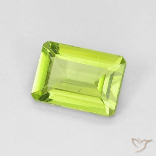 Péridot Vert clair naturelle Octogone / coupe Émeraude, 0.92 ct, VS