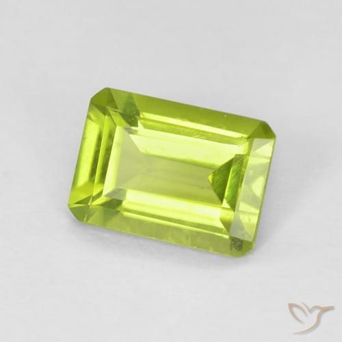 Péridot Vert clair naturelle Octogone / coupe Émeraude, 0.97 ct, VS