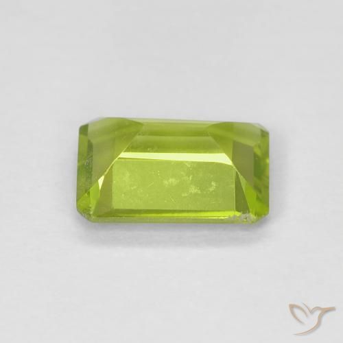 Péridot Vert clair naturelle Octogone / coupe Émeraude, 0.97 ct, VS