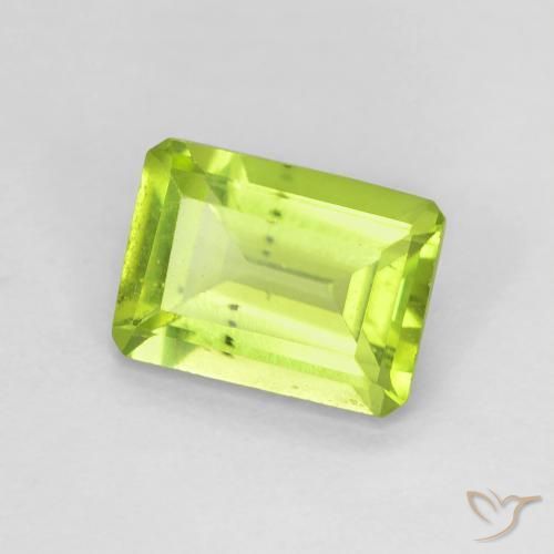 Péridot Vert clair naturelle Octogone / coupe Émeraude, 1.03 ct, VS