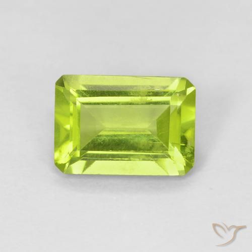 Péridot Vert clair naturelle Octogone / coupe Émeraude, 0.89 ct, VS