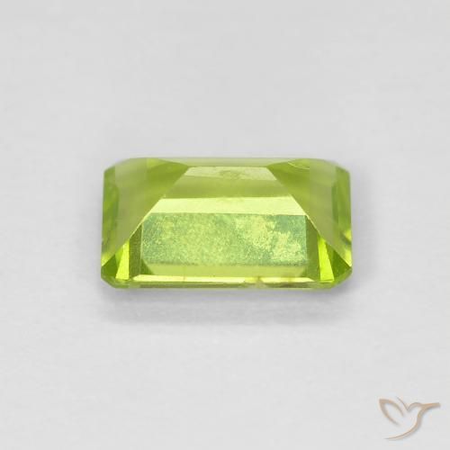 Péridot Vert clair naturelle Octogone / coupe Émeraude, 0.89 ct, VS