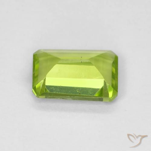 Péridot Vert clair naturelle Octogone / coupe Émeraude, 0.99 ct, VS