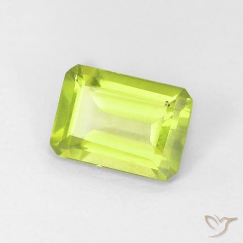 Péridot Vert clair naturelle Octogone / coupe Émeraude, 1.02 ct, VS-SI