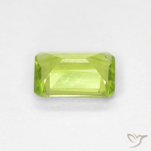 Péridot Vert moyen naturelle Octogone / coupe Émeraude, 0.97 ct, VS-SI