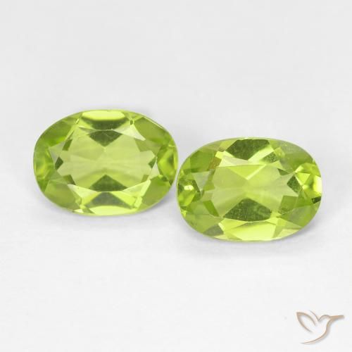 1.67ctw Naturel Vert moyen Péridot, ovale, VS