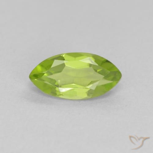 0.68ct Naturel Vert moyen Péridot, Marquise, VVS-VS