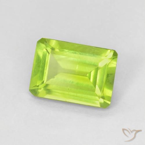Péridot Vert clair naturelle Octogone / coupe Émeraude, 1.03 ct, VS-SI