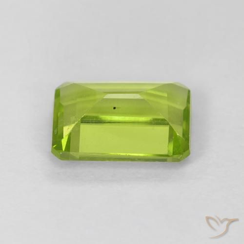Péridot Vert clair naturelle Octogone / coupe Émeraude, 1.09 ct, VS