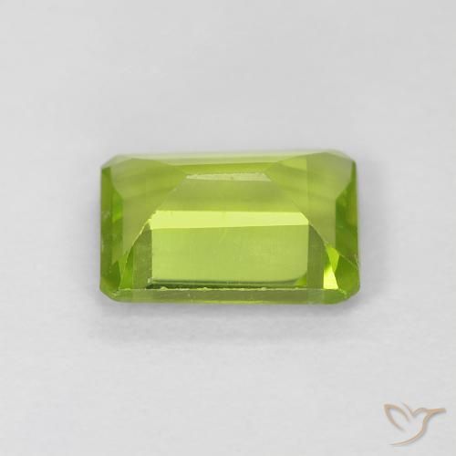 Péridot Vert clair naturelle Octogone / coupe Émeraude, 1.01 ct, VS