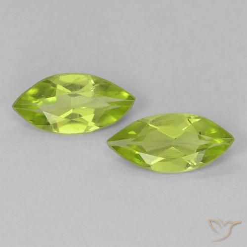 0.87ctw Naturel Vert moyen Péridot, Marquise, VS