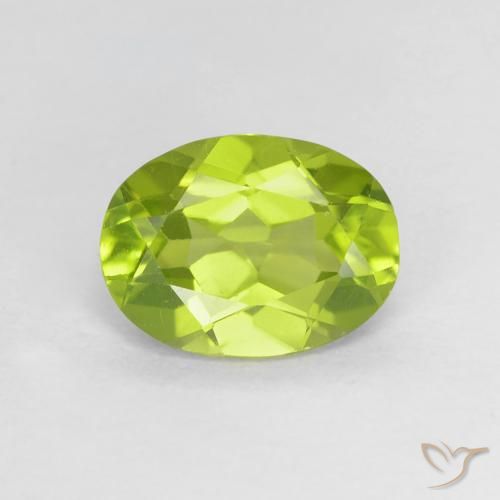 1.21ct Naturel Vert moyen Péridot, ovale, VVS-VS
