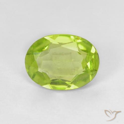 1.04ct Naturel Vert clair Péridot, ovale, VVS-VS