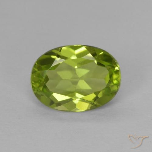 1.32ct Naturel Vert éclatant Péridot, ovale, VVS-VS