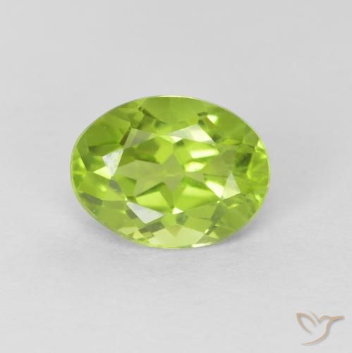 1.25ct Naturel Vert moyen Péridot, ovale, VS