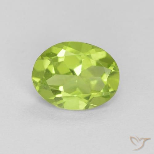 1.10ct Naturel Vert moyen Péridot, ovale, VS