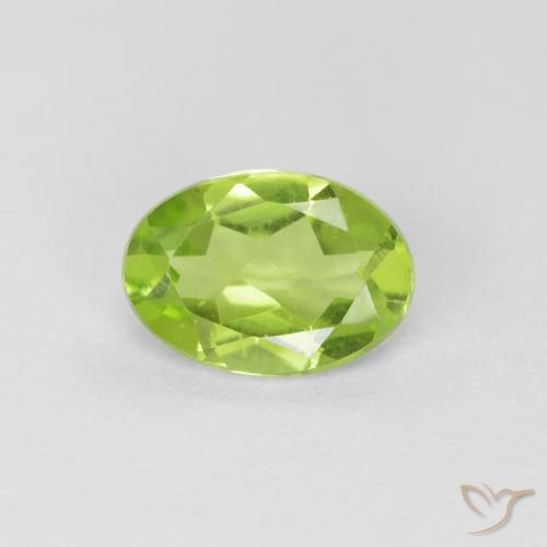 0.76ct Naturel Vert éclatant Péridot, ovale, VS