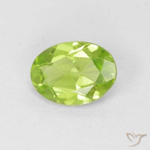 1.02ct Naturel Vert moyen Péridot, ovale, VS