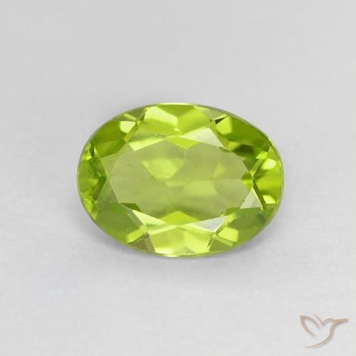 1.24ct Naturel Vert jaunâtre vif Péridot, ovale, VS