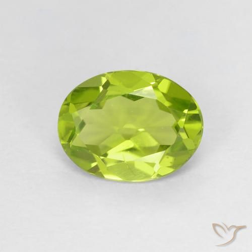 1.21ct Naturel Vert moyen Péridot, ovale, VS