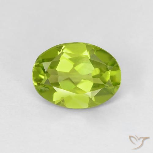 1.10ct Naturel Vert jaunâtre vif Péridot, ovale, VS