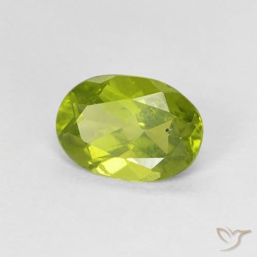 Péridot Olive verte naturelle ovale, 1.15 ct, VS