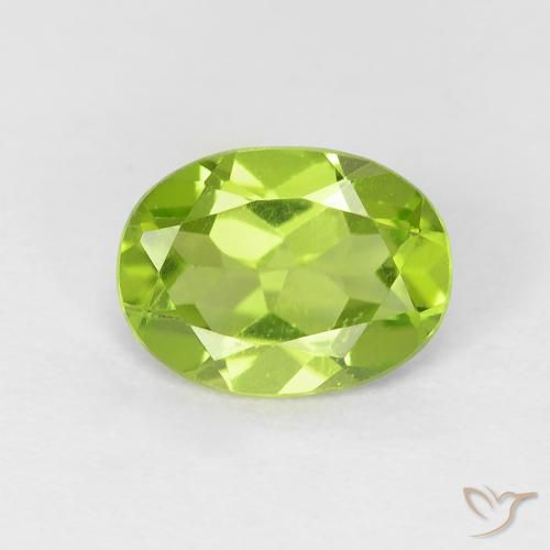1.14ct Naturel Vert éclatant Péridot, ovale, VVS-VS