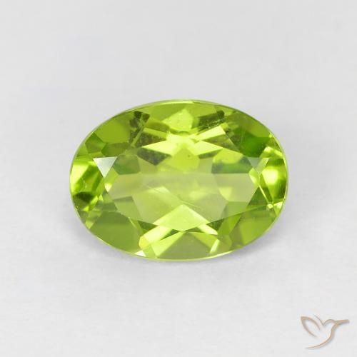 1.32ct Naturel Vert éclatant Péridot, ovale, VVS-VS