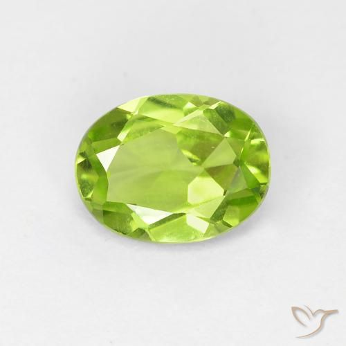 1.15ct Naturel Vert jaunâtre Péridot, ovale, VVS-VS