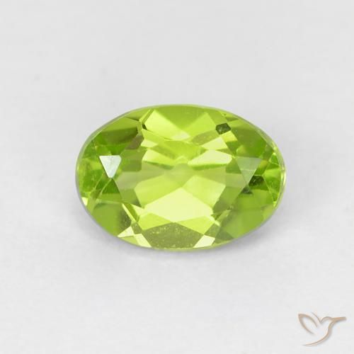 0.77ct Naturel Vert jaunâtre Péridot, ovale, VVS-VS