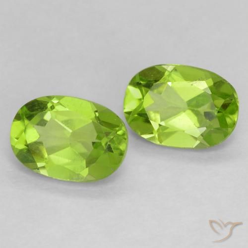 1.78ctw Naturel Vert moyen Péridot, ovale, VS