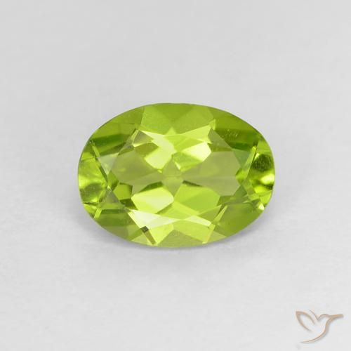 1.14ct Naturel Vert éclatant Péridot, ovale, VVS-VS