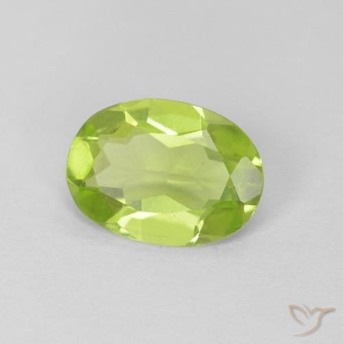 0.98ct Naturel Vert moyen Péridot, ovale, VS