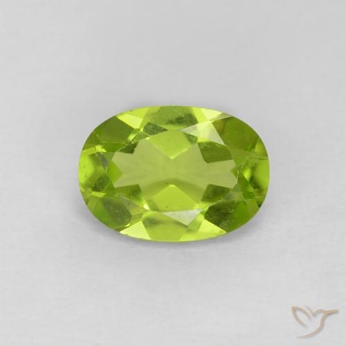 0.83ct Naturel Vert éclatant Péridot, ovale, VVS-VS