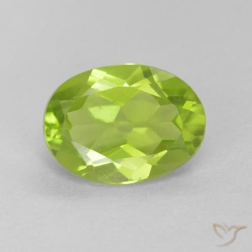 1.20ct Naturel Vert clair Péridot, ovale, VVS-VS